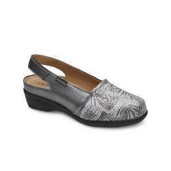Sandalia elática puntera cerrada Calzamedi 0767 Gris