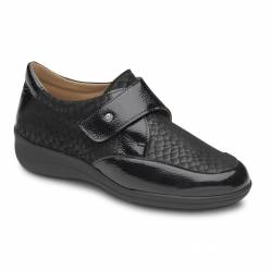 Zapato confort señora Calzamedi 0771 Coco Negro con juanetera