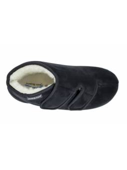 Zapatillas botín forro de borreguillo Nursing Care eucalipto, negro