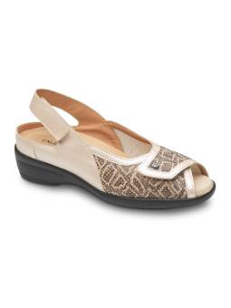 Sandalias Calzamedi 0800 beige con juanetera