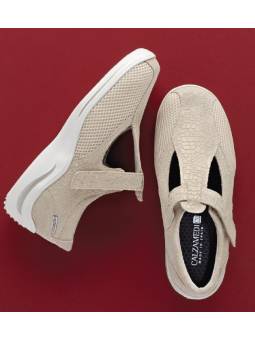 Sandalia sport ancho 16 señora Calzamedi 0766 Beige