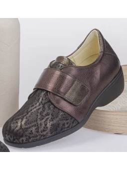 Zapato lycra elástica Señora Clement Salus Ágata, Extra volumen.