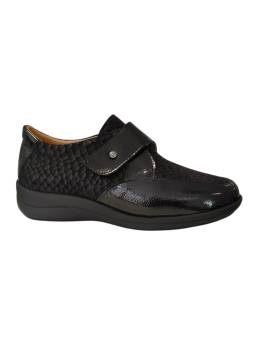 Zapato confort señora Calzamedi 0771 Coco Negro ancho especial 14