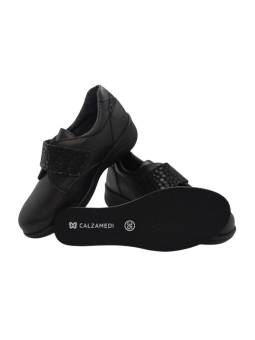 Zapato confort ancho 14 Calzamedi 0772 Negro plantilla extraíble de visco