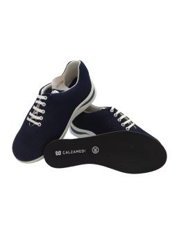 Deportivas ancho 16 señora Calzamedi 0798 Azul con plantilla extraíble de viscoelástica