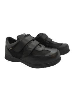 Zapato deportivo pie diabético caballero ancho 20 Calzamedi 2131 Negro con cierre de doble velcro