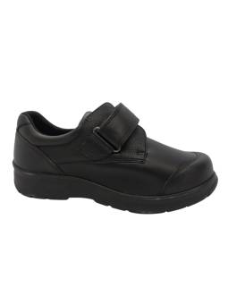 Zapato Ancho 20 pie diabético Calzamedi 2173 Negro con juanetera elástica