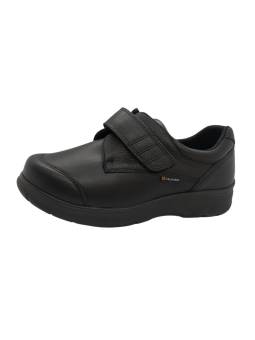 Zapato Ancho 20 pie diabético Calzamedi 2173 Negro con cierre de velcro