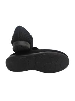 Zapatilla diabético ancho 16 unisex Calzamedi 3085 Negro con suela antideslizante