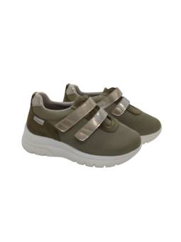 Sneaker cuña ancho especial Calzamedi 0764 Kaki gran capacidad