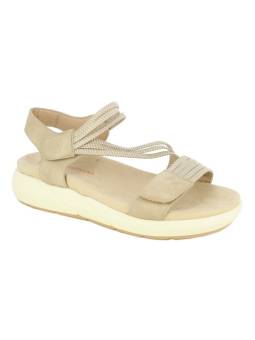 Doctor Cutillas 31404 Beige. Sandalia confort con cierre de velcro.