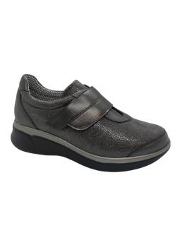 Clement Salus NICE sneaker confort mujer ancho 14 con velcro y plantilla extraíble impermeable