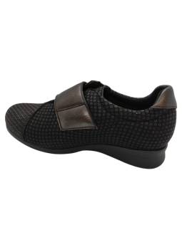Clement Salus Arizona | Zapato Confort Mujer Ancho 14 con Pala Elástica y Velcro