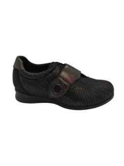 Zapato confort mujer ancho 14 Clement Salus Arizona con pala elástica, velcro y plantilla extraíble