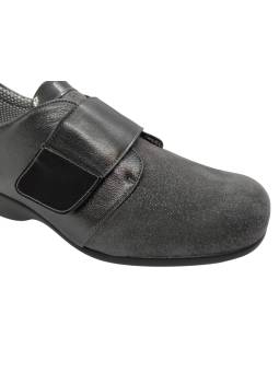 Clement Salus Artemisa - Zapato horma extra ancha y pala elástica detalle velcro y pala