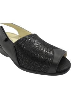 Clement Salus Génova - Sandalia extra ancha, detalle pala elástica de licra