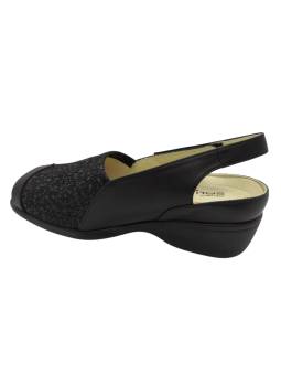 Clement Salus Génova - Sandalia extra ancha vista lateral con cuña suave