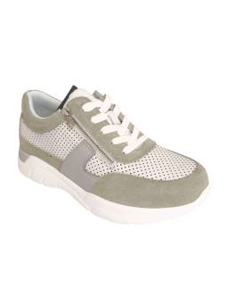 Saguy´s 20725 Verde. Calzado casual ancho 15 con plantilla extraíble