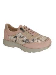 Terol modelo Luisa. Sneaker de ancho especial combinación en rosa. ancho especial