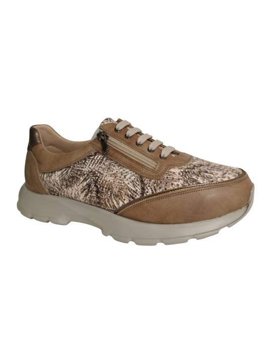 Terol modelo Luisa. Sneaker de ancho especial. Color Taupe