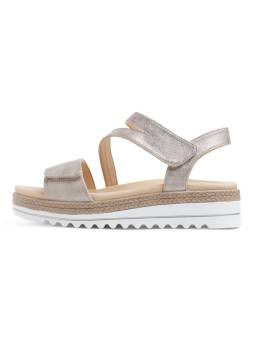 Saguy´s Confort 20724. Sandalia con apertura total beige
