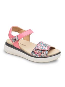 Calzamedi 0812 – Sandalia confort mujer con plantilla extraíble, color rosa