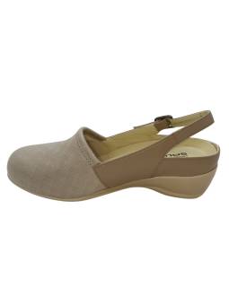 Clement Salus Salinas. Zapato destalonado elástico 50% descuento cuña 3cm