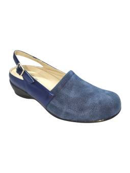 Clement Salus Sicilia. Zapato destalonado elegante pala elástica color marino