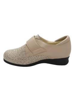 Clement Salus Lacio. Zapato cómodo para pies delicados con pala elástica cierre velcro