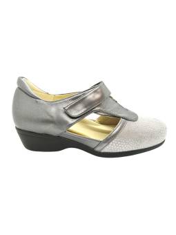 Clement Salus Trinidad. Zapato de verano horma extra ancha cierre de velcro