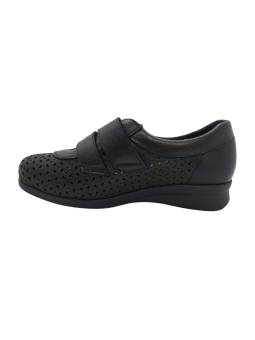 Clement Salus Celosia. Zapato confort con doble velcro todo piel