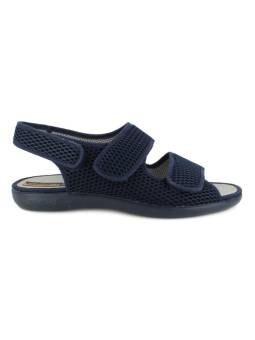 Doctor Cutillas 1420 marino. Zapatilla sandalia de apertura total.