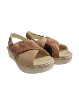 Clement Salus Santorini. Sandalia de lujo para pies delicados y juanetes plantaforma confort