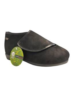 Doctor Cutillas 10295 negro. Zapatilla abotinada ancho especial